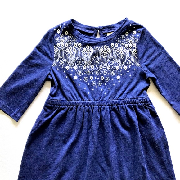 Girl’s Blue Cotton Dress 3T NEW WITHOUT TAGS - Picture 3 of 7